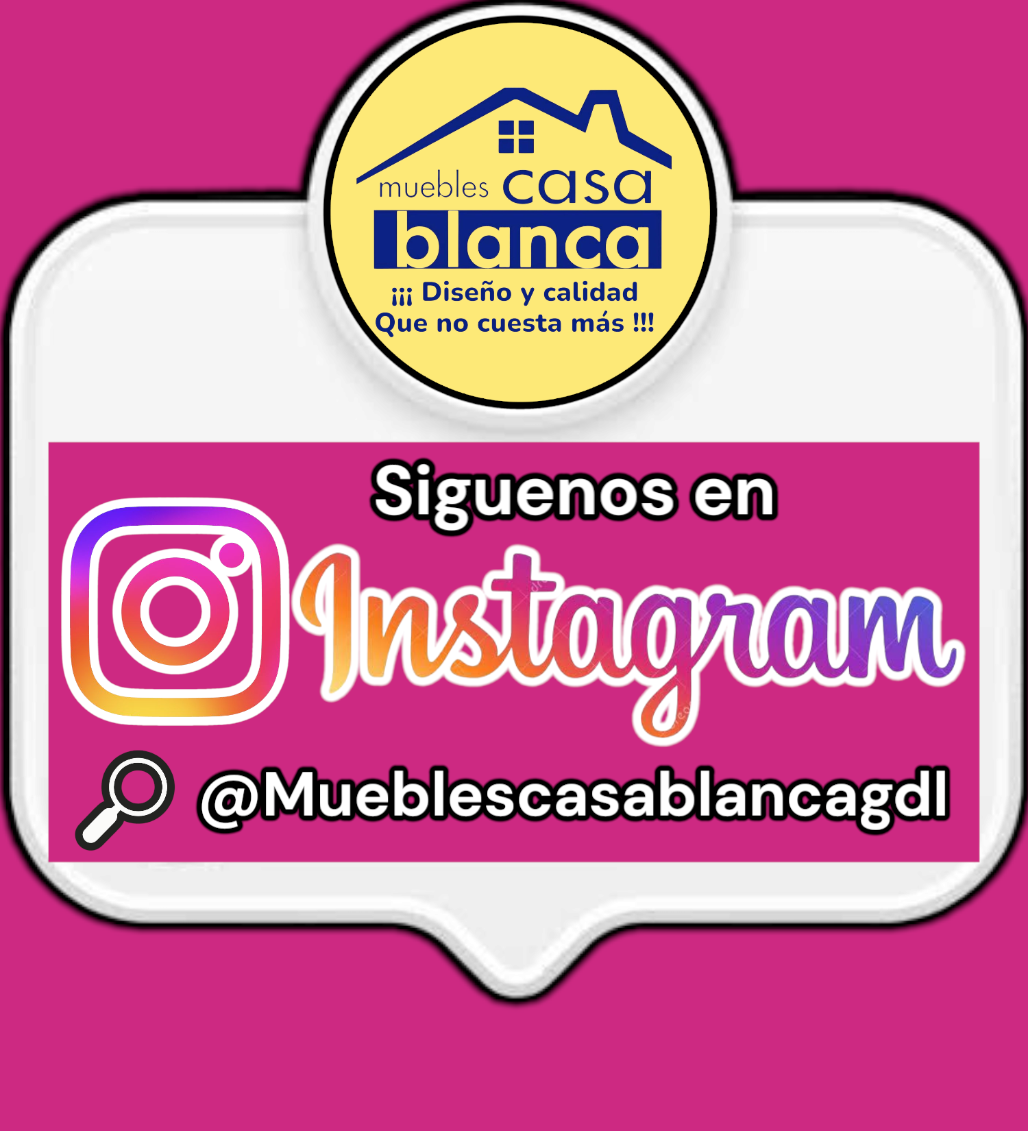 Siguenos en instagram